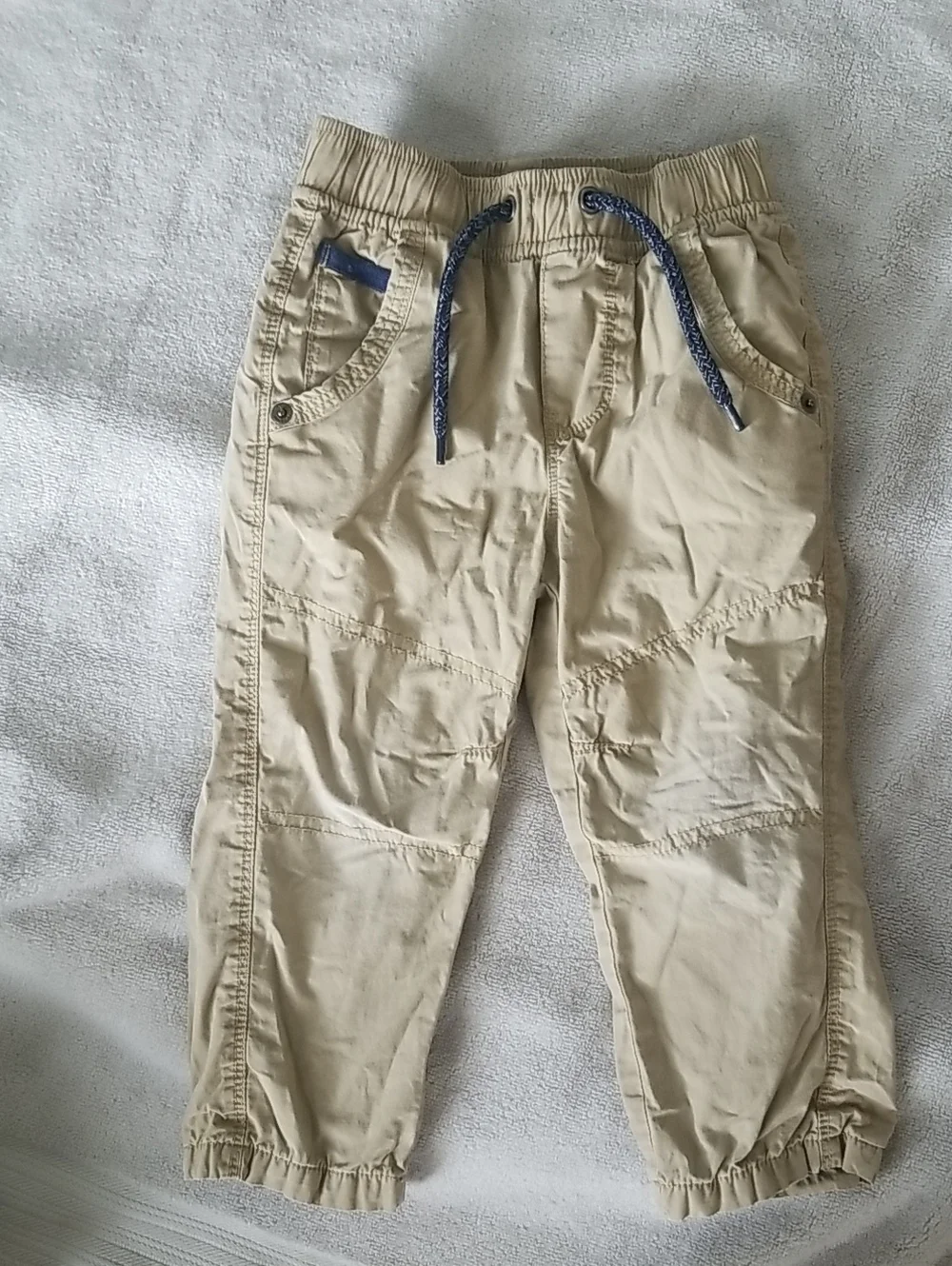 Baby GAP Tan Elastic-Waist Lined Pants with Drawstring